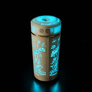 فواحة ومستنشق هواء السيارة الأنيق المنحوت بألوان قوس قزح – تصميم شرقي عتيق مع منفذ usb