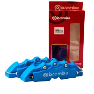 طقم أغطية فرامل بريمبو (brembo) الرياضية – قطعتان باللون الأزرق اللامع